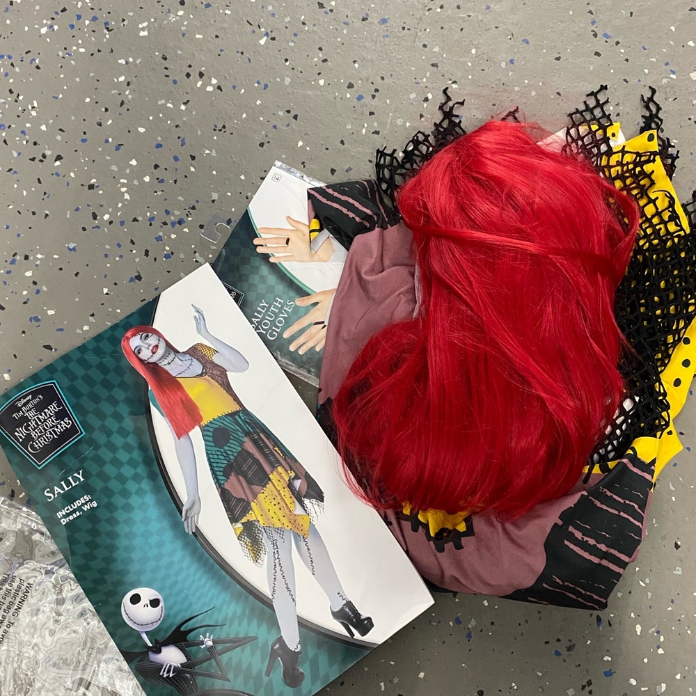 Sally Costume with Red Wig
